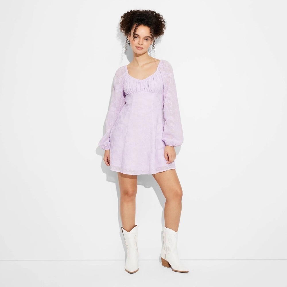 NWT Wild Fable Long Sleeve Fit and Flare Dress